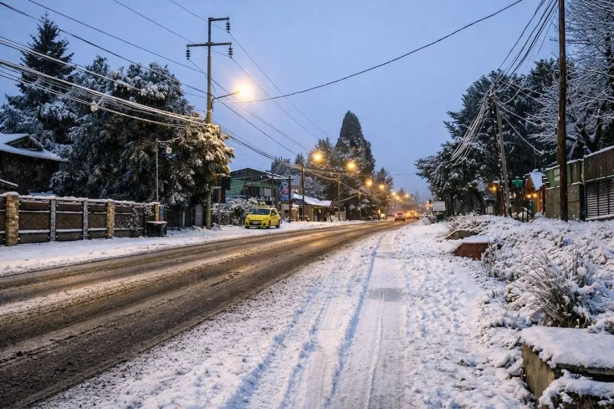 Temporal de nieve en Bariloche: restricciones en rutas y operativo de emergencia por el frente frío