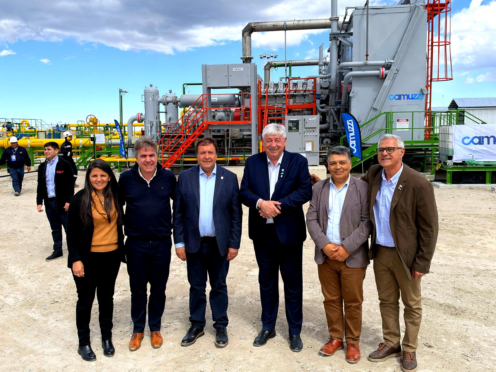Gas en Bariloche: autoridades en la planta compresora del Sistema Cordillerano