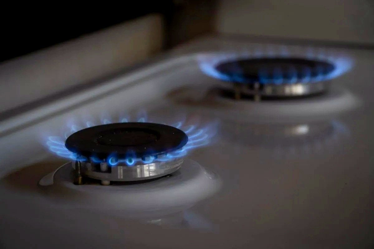 Hornalla encendida con gas natural de red