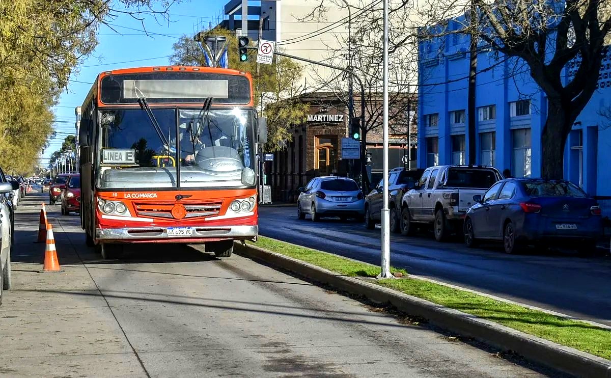 Transporte urbano de Viedma: colectivo de La Comarca en el centro